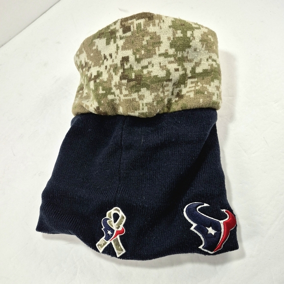 EUC Houston Texans New Era Salute to Service Digi Camo Knit Beanie Hat OS - Picture 13 of 13